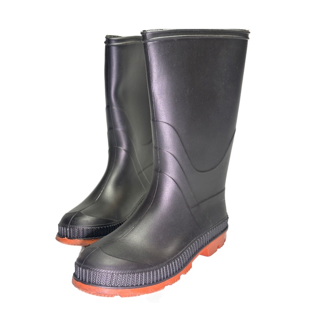 Kids Black Rain Boots Waterproof Size 3